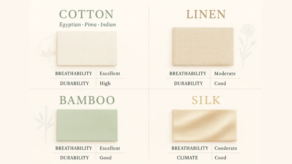 How to Choose the Perfect Bedsheet Set: Thread Count, Fabric and Design Guide 3 Fabric Selection Matrix