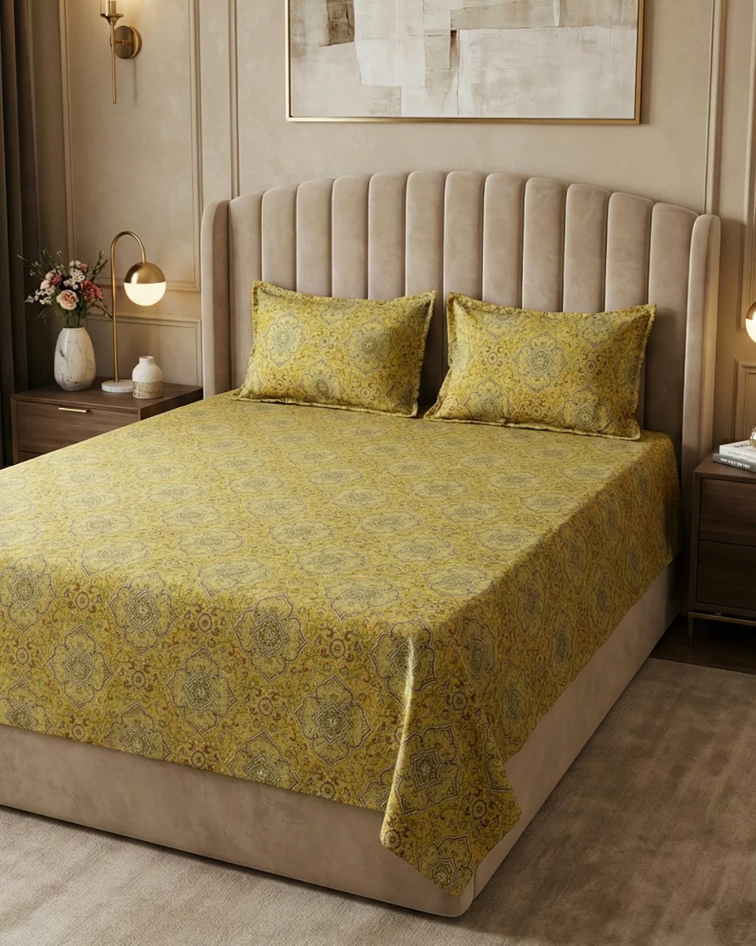 digital-print-bedsheet-cotton-golden-medallion