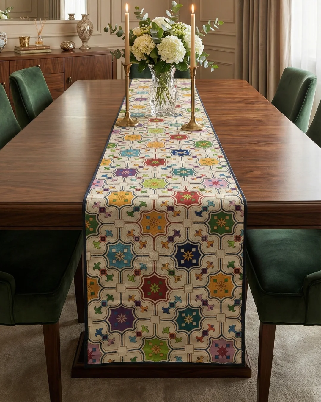 mughal-geometric-jharokha-digital-print-table-runner