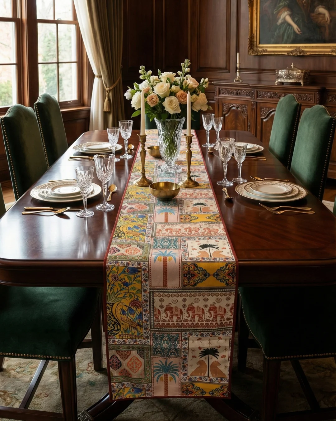 mughal-jharokha-patchwork-digital-print-table-runner