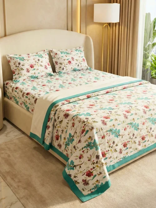 Ultimate Cotton Dohar Buying Guide 2026: How to Choose the Right One 9 Spring Blossom cotton dohar double bed – 100% cotton 3-layer reversible dohar by Vardhman Mills