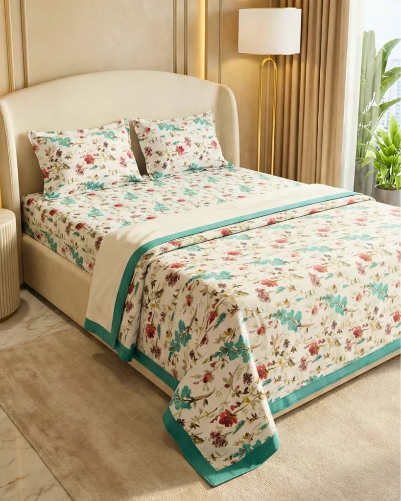Ultimate Cotton Dohar Buying Guide 2026: How to Choose the Right One 7 Spring Blossom cotton dohar double bed – 100% cotton 3-layer reversible dohar by Vardhman Mills